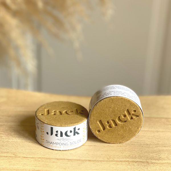 Shampoing solide Jack | Cheveux normaux | Argile blanche et huile de pépin de raisin