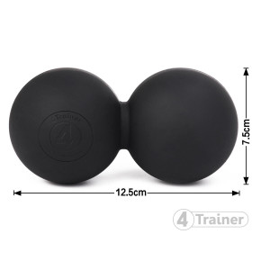 Double Balle de Massage 4TRAINER | Noir | Lacrosse