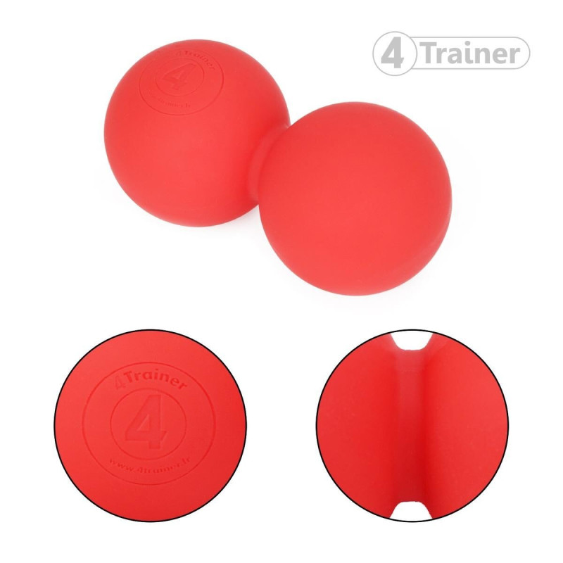 Double Balle de Massage 4TRAINER | Rouge | Lacrosse