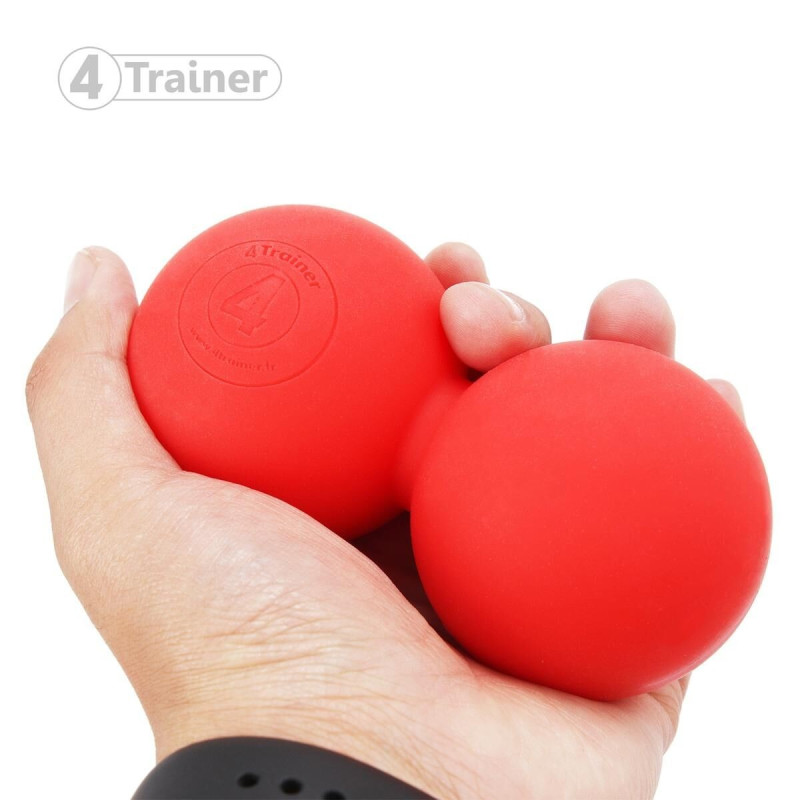 Double Balle de Massage 4TRAINER | Rouge | Lacrosse