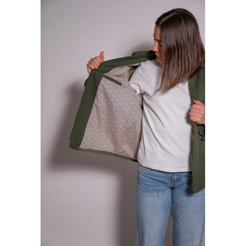 Veste Keiko Gi | Kaki | Fidélité Design Seigaiha