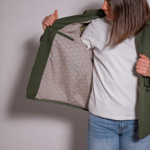 Veste Keiko Gi | Kaki | Fidélité Design Seigaiha