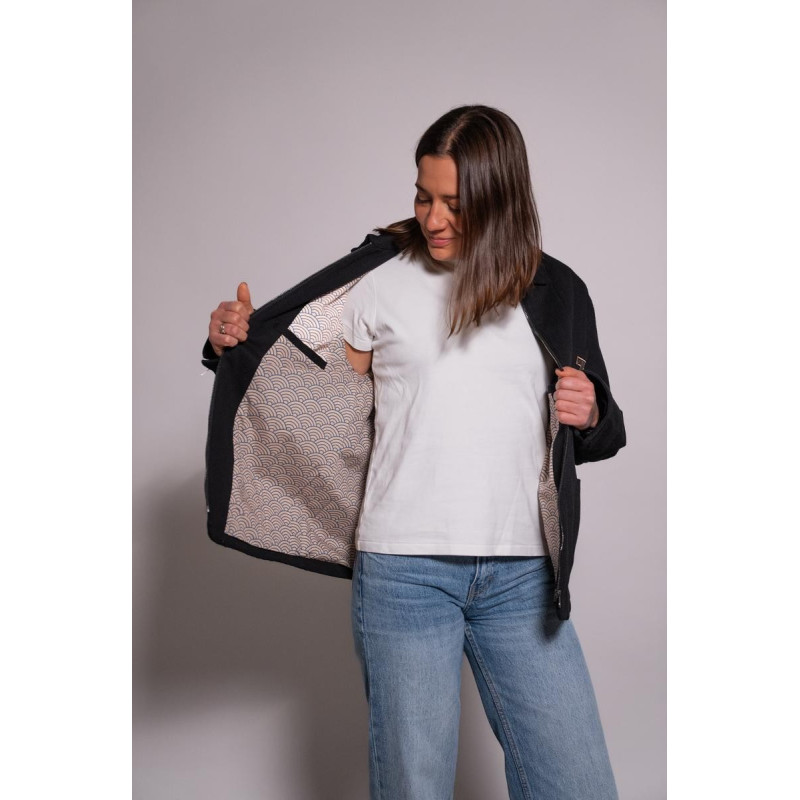 Veste Keiko Gi | Noire | Fidélité Design Seigaiha