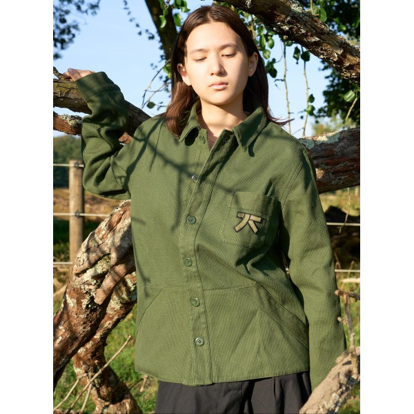 Surchemise Keiko Gi | Kaki | Sincérité | Grande Vague de Kanagawa