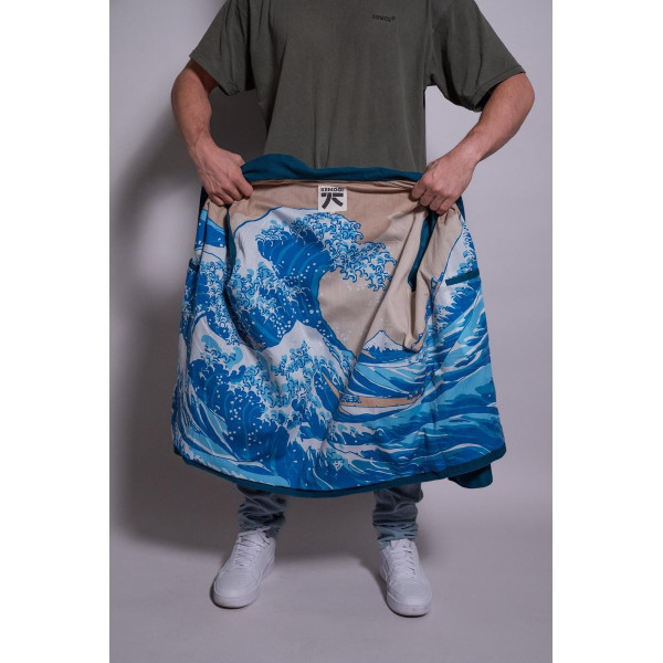 Surchemise Keiko Gi | Kaki | Sincérité | Grande Vague de Kanagawa