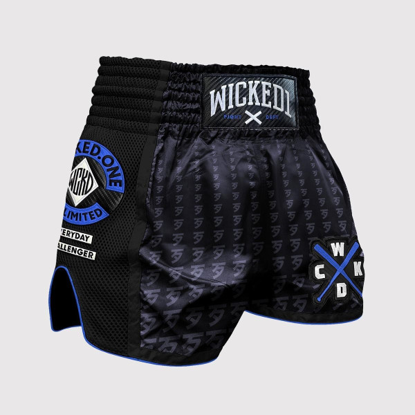 Short de Muay Thai Wicked One | Noir/Bleu | Infinit
