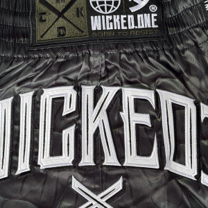 Short de Muay Thaï Wicked One | Kaki/Noir | Caïman