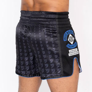 Short de Muay Thai Wicked One | Noir/Bleu | Infinit