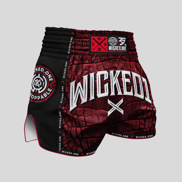 Short de Muay Thai Wicked One | Rouge | Caïman