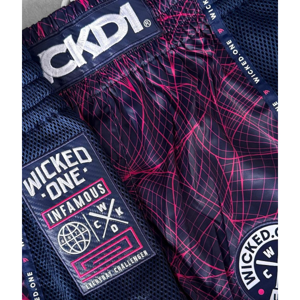 Short de Muay Thai Wicked One | Navy/Rose | Metavers