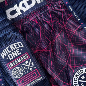 Short de Muay Thai Wicked One | Navy/Rose | Metavers