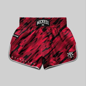 Short de Muay Thai Wicked One | Rouge | Camo