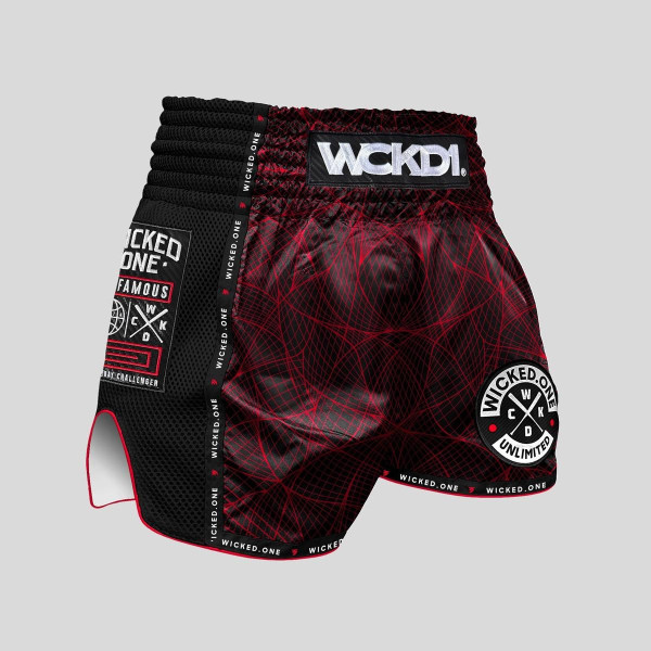 Short de Muay Thai Wicked One | Noir/Rouge | Metavers