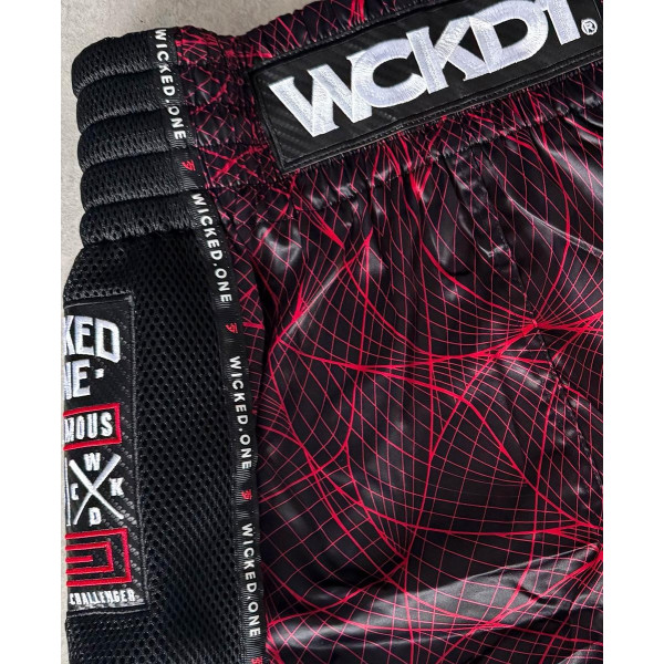 Short de Muay Thai Wicked One | Noir/Rouge | Metavers