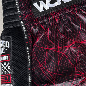 Short de Muay Thai Wicked One | Noir/Rouge | Metavers