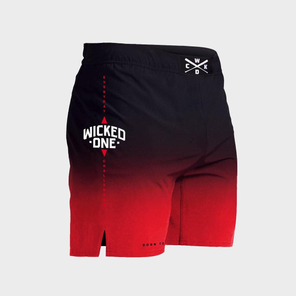 Short de MMA Wicked One | Noir/Rouge | Ghost