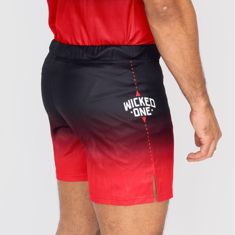 Short de MMA Wicked One | Noir/Rouge | Ghost