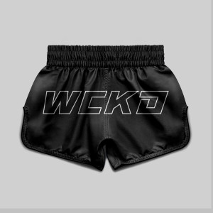 Short de Muay Thai Wicked One | Noir | Raw