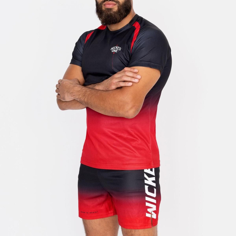 Short de MMA Wicked One | Noir/Rouge | Ghost
