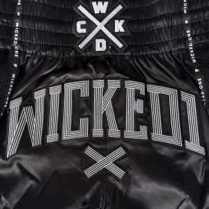 Short de Muay Thai Wicked One | Noir | Cross-Line