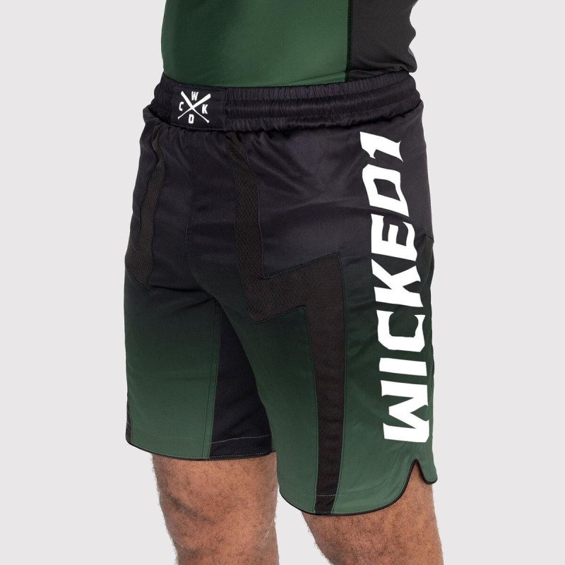 Short de MMA Wicked One | Noir/Kaki | Eager Ghost
