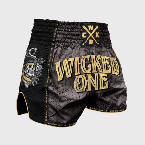 Short de Muay Thai Wicked One | Gris | Hacker