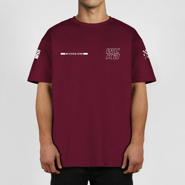 T-Shirt Wicked One | Bordeaux | Raw Oversize