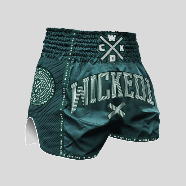Short de Muay Thai Wicked One | Vert | Cross-Line