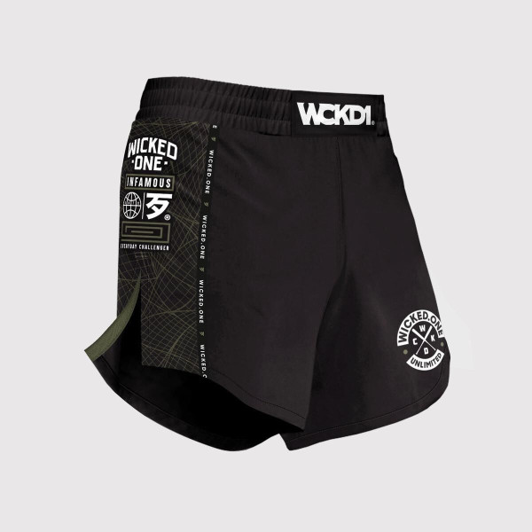 Short MMA Wicked One | Noir/Kaki | Element Metavers