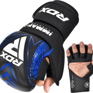Gants de Grappling RDX Sports | Bleu | IMMAF-1 Shooter | IMMAF