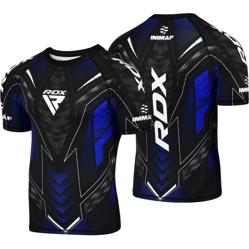 T-shirt compression RDX Sports | Bleu | IMMAF | IMMAF