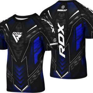 T-shirt compression RDX Sports | Bleu | IMMAF | IMMAF