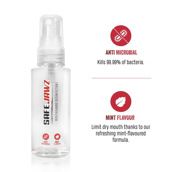 Spray Antimicrobien SAFEJAWZ | Transparent | Protection Protège-Dents
