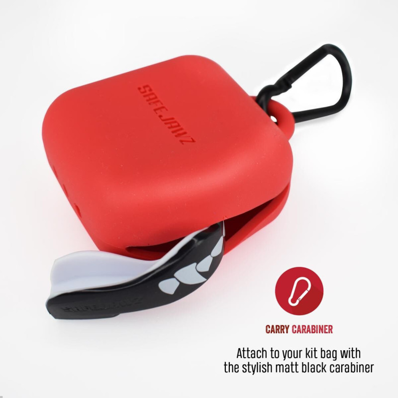 Étui Protège-Dents SAFEJAWZ | Rouge | Silicone Case
