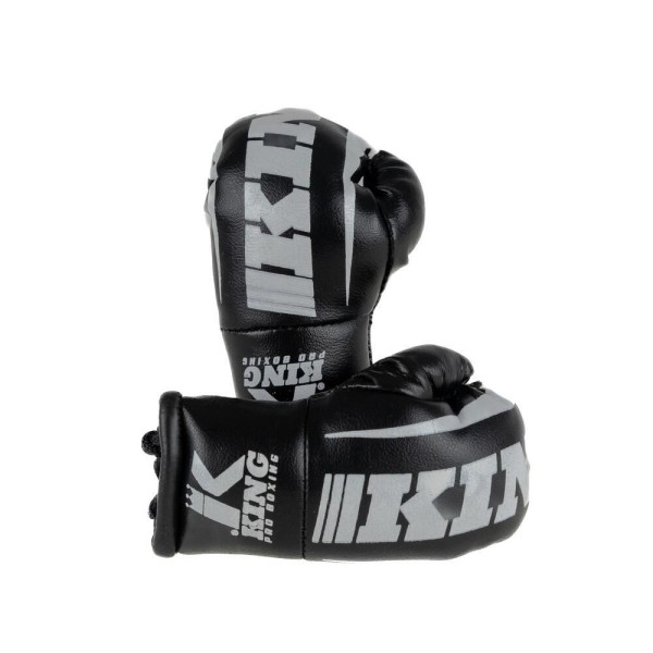 Mini Gants de Boxe King Pro Boxing | Noir/Gris | REVO