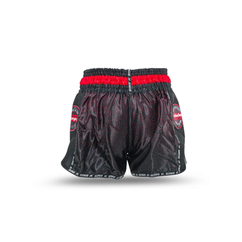 Short Muay Thai King Pro Boxing | Black/Red/White | KPB Origin