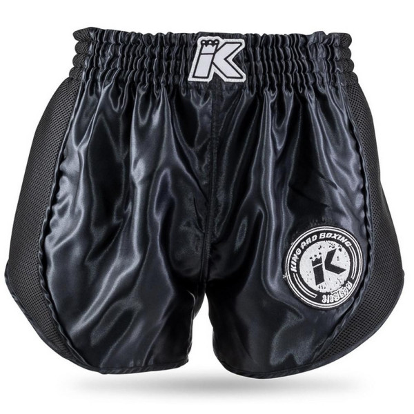 Short Muay Thai King Pro Boxing | Black | KPB Retro Mesh