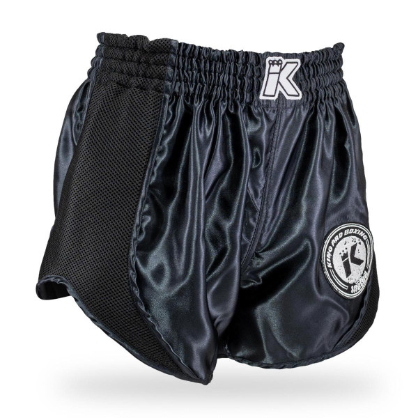 Short Muay Thai King Pro Boxing | Black | KPB Retro Mesh