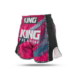 Short Muay Thaï King Pro Boxing | Pink/Black/Petrol | KPB Storm 3