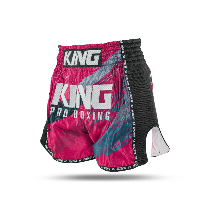 Short Muay Thaï King Pro Boxing | Pink/Black/Petrol | KPB Storm 3
