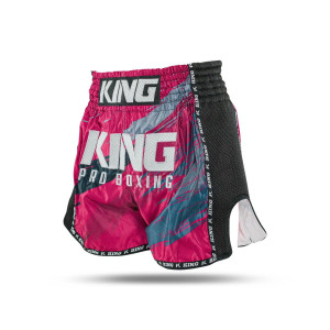 Short Muay Thaï King Pro Boxing | Pink/Black/Petrol | KPB Storm 3