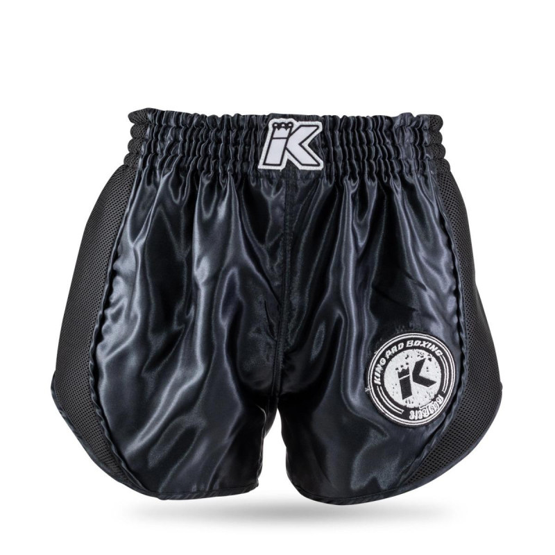 Short Muay Thai King Pro Boxing | Black | KPB Retro Mesh