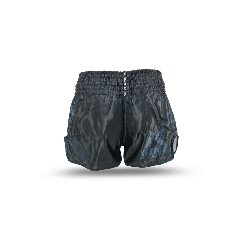 Short Muay Thai King Pro Boxing | Black/Grey | Hexagon Series Youth