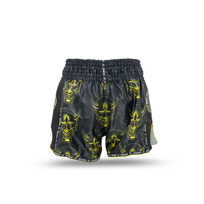 Short Muay Thai King Pro Boxing | Black/Yellow/White | KPB Devil