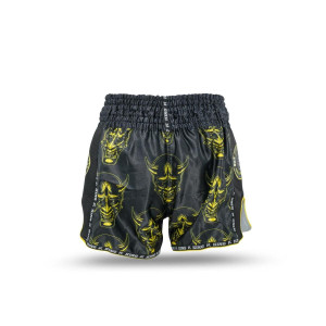Short Muay Thai King Pro Boxing | Black/Yellow/White | KPB Devil