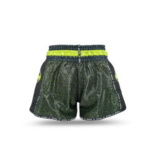 Short Muay Thai King Pro Boxing | Black/Green/White | KPB Origin