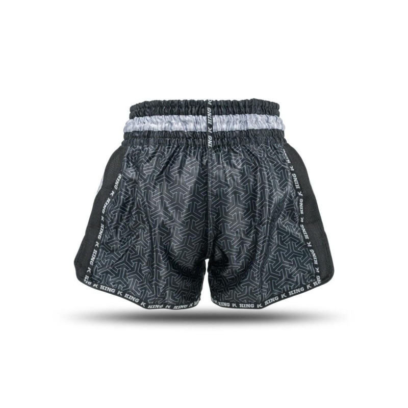 Short Muay Thai King Pro Boxing | Black/Grey/White | KPB Origin