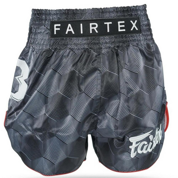 Short Muay Thai FAIRTEX X BOOSTER | Black/Grey/White | FXB