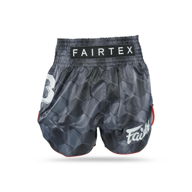 Short Muay Thai FAIRTEX X BOOSTER | Black/Grey/White | FXB