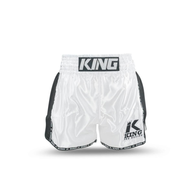 Short Muay Thai King Pro Boxing | White/Black | KPB Bangkok